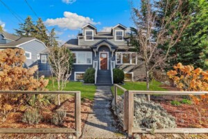 Blue craftsman home in Seattle, WA