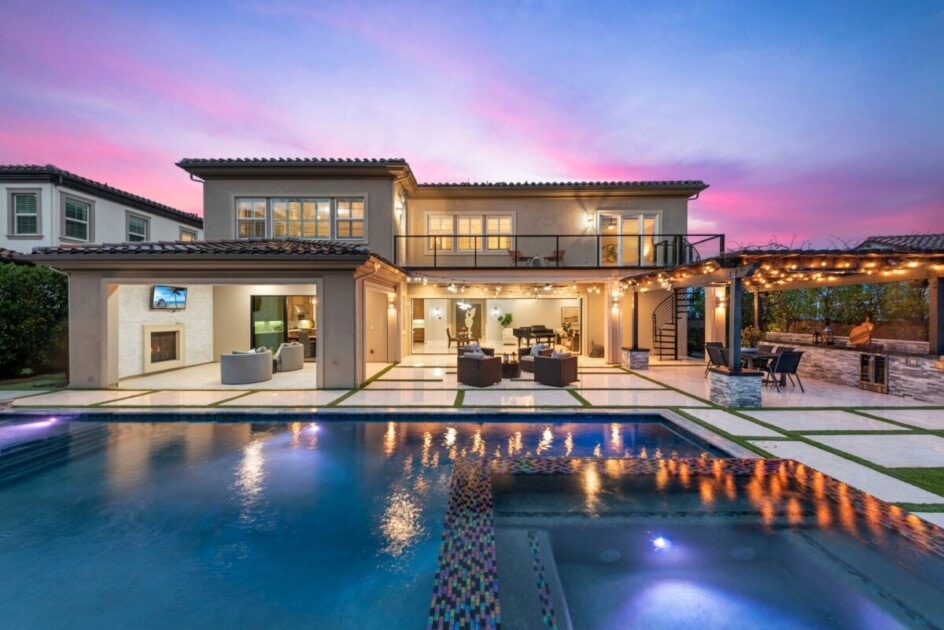 Yorba Linda location  with expansive outdoor surviving  abstraction  and an elegant pool