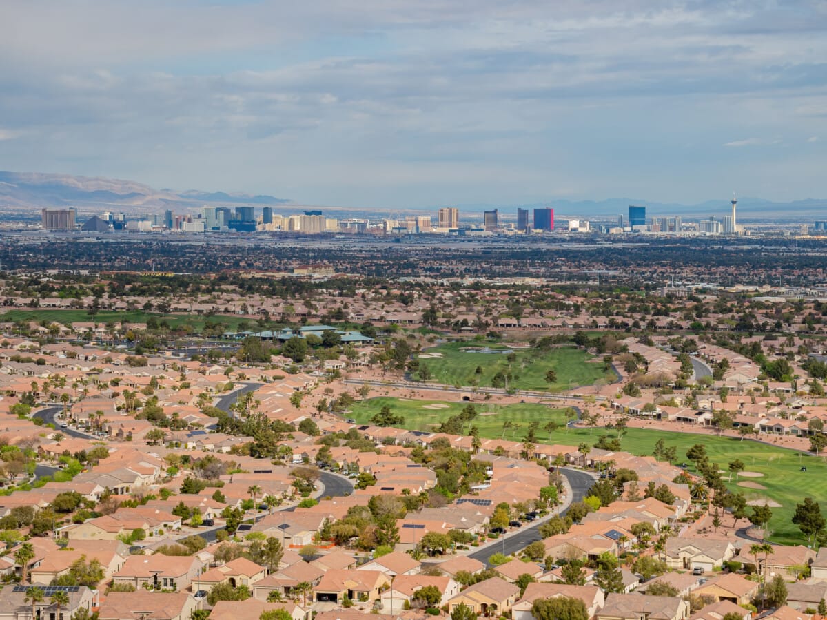 aerial view of henderson nevada