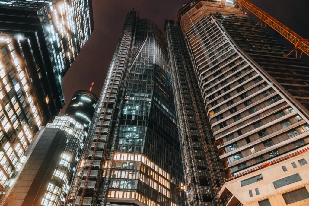 Oklahoma City towers at night