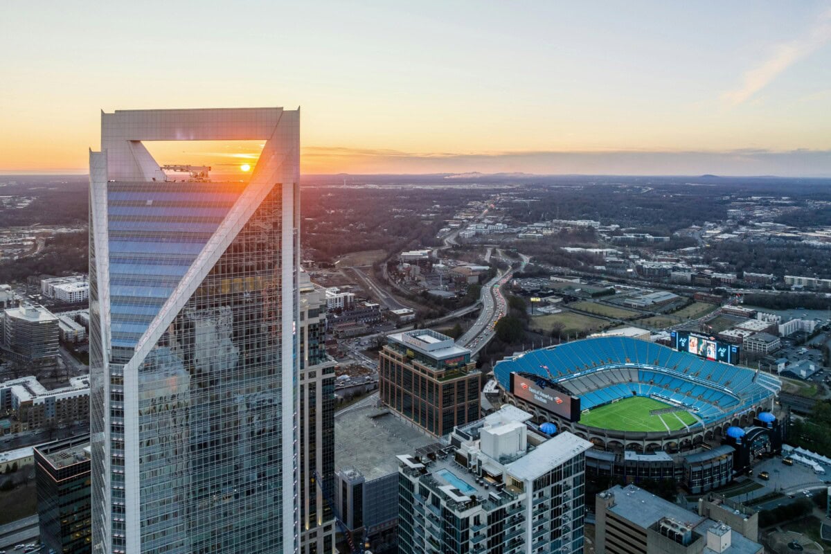 sky view of Charlotte, NC