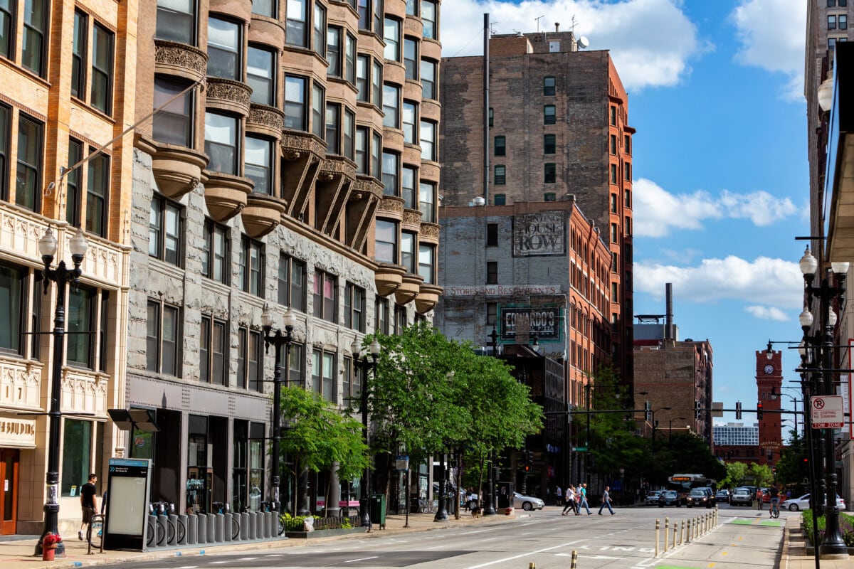 Chicago,,Illinois,,June,3,,2018:,Classic,Skyscrapers,Line,South