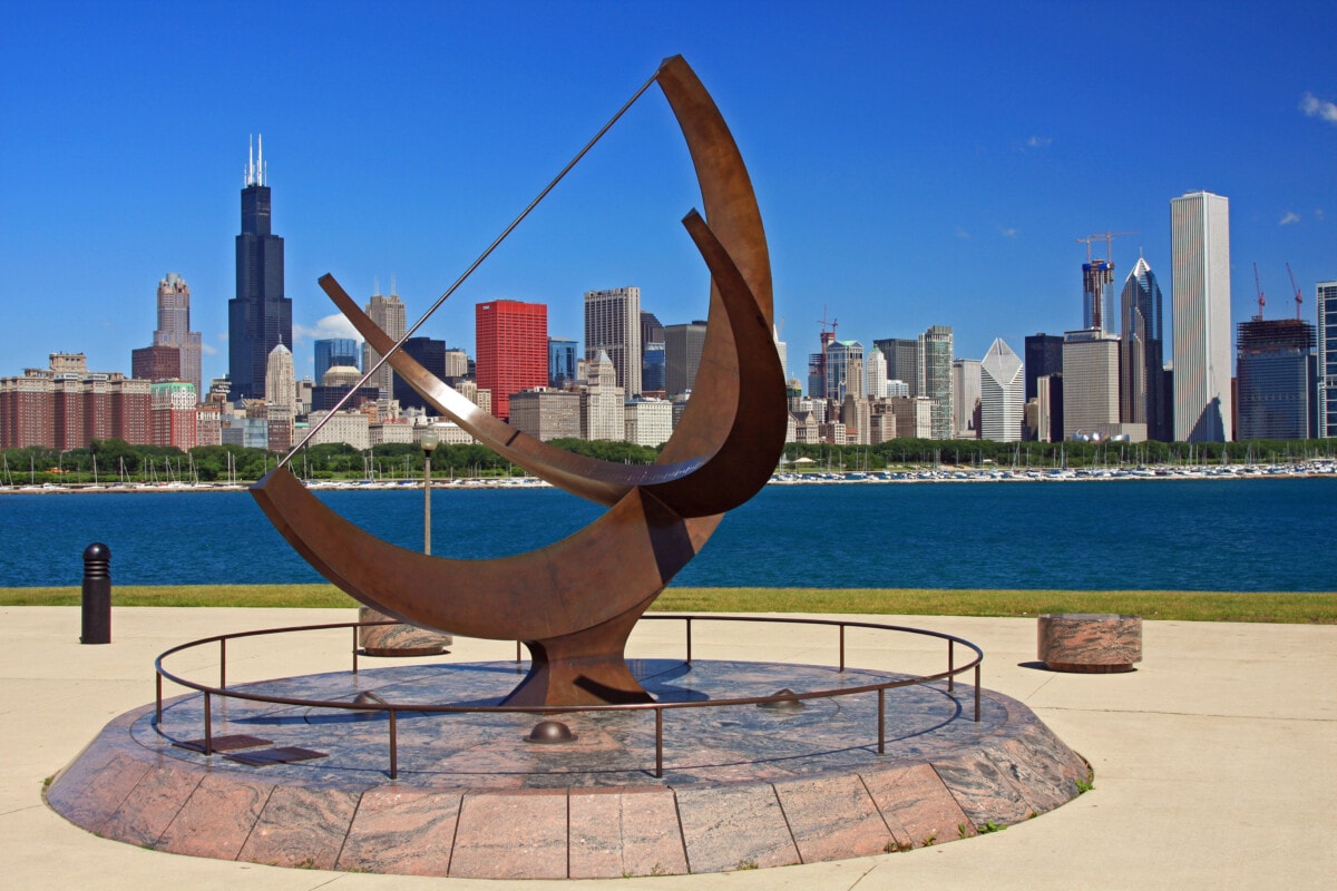 Chicago's,Colorful,Skyline,As,Seen,From,The,Adler,Planetarium,Grounds