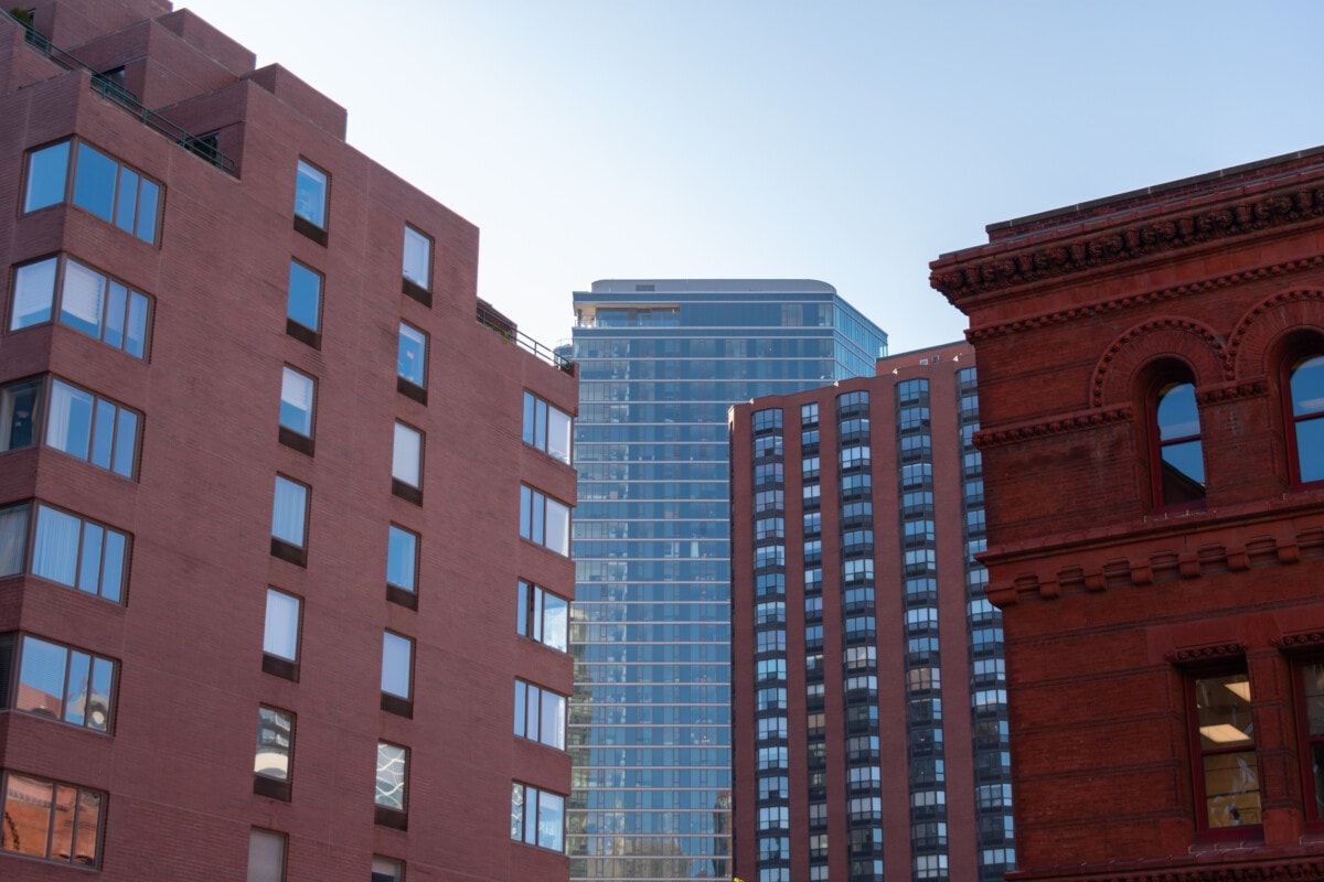 Skyscrapers,On,Printers,Row,And,The,South,Loop,Of,Chicago