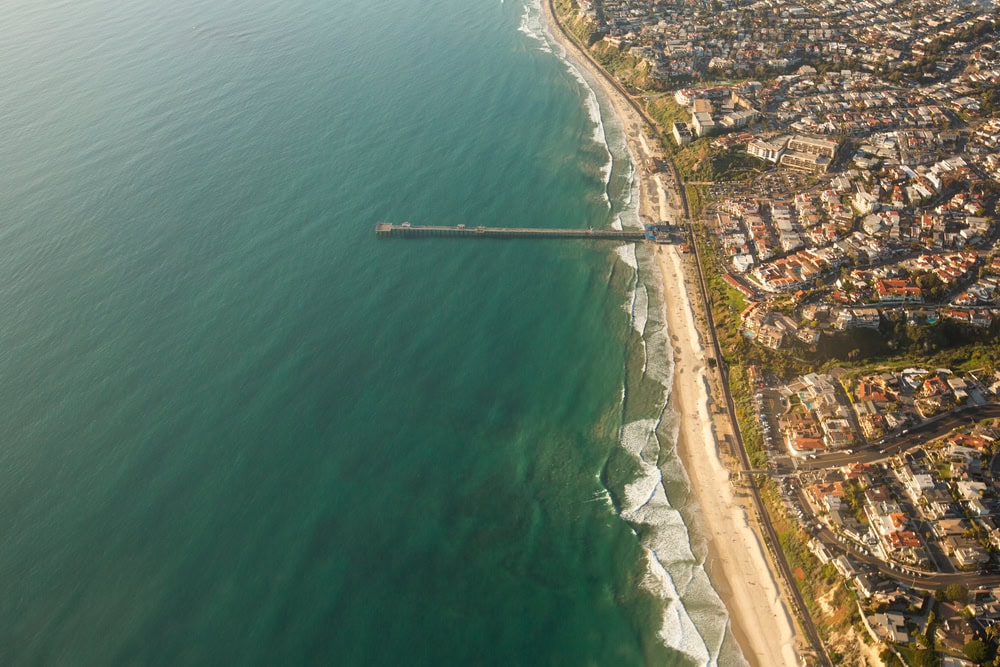 view of beach in view of San Clemente california