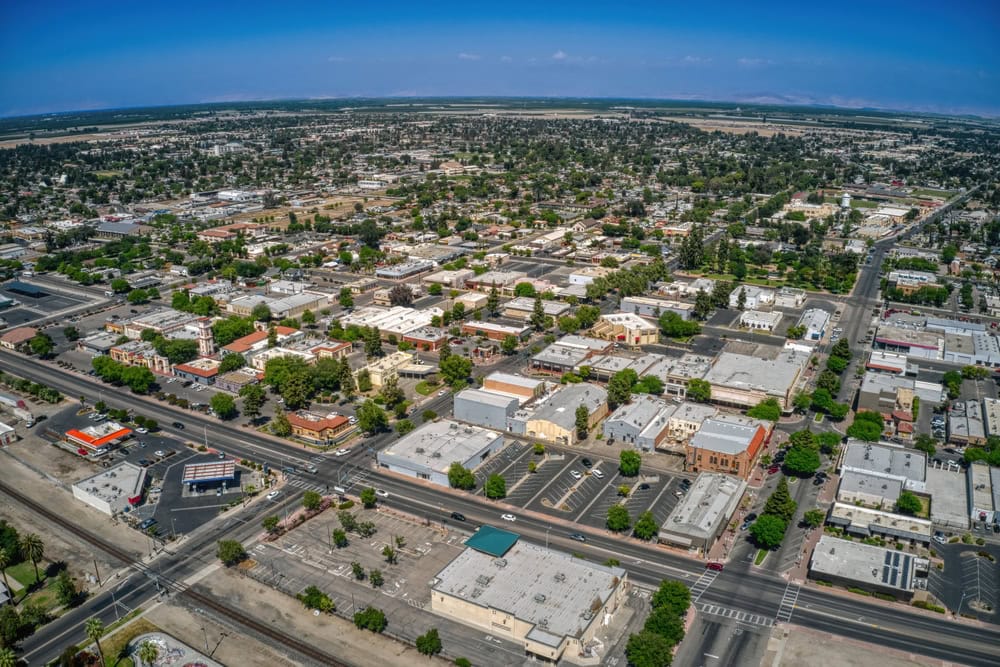 view of downtown tulare california