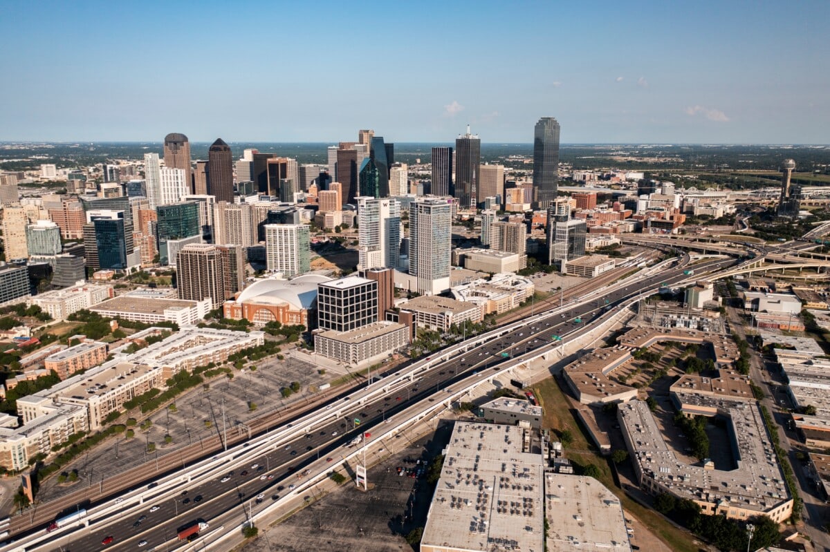 Dallas,,Texas,Usa,-,July,9,2023:,Panoramic,Aerial,View