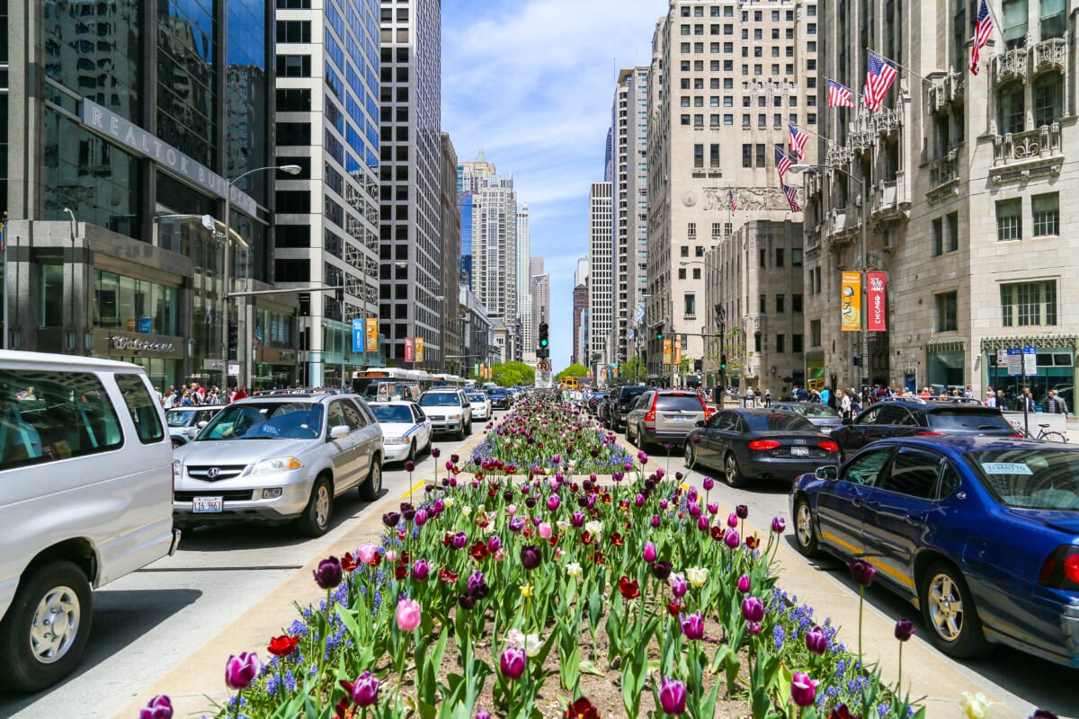 Chicago,,Usa,-,May,24,,2014:,The,Magnificent,Mile,With