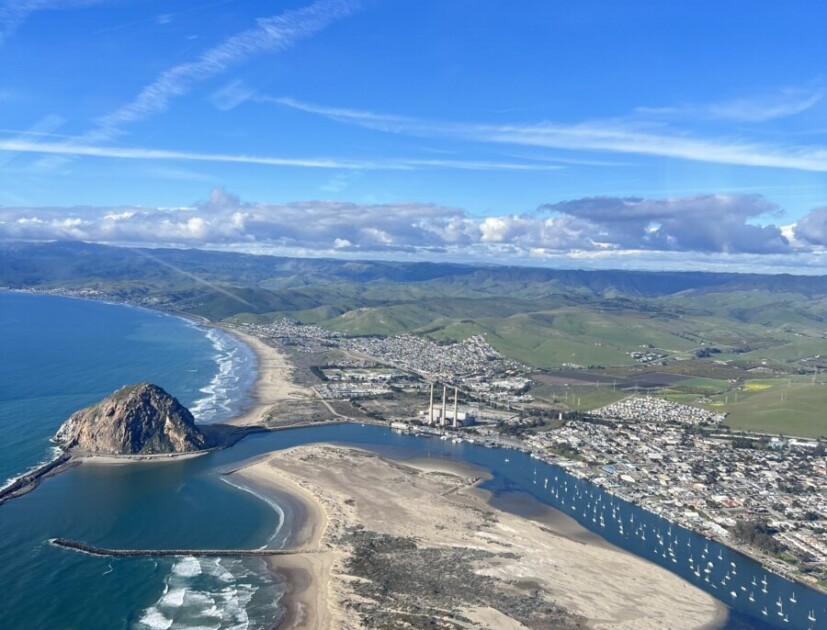Aerial view from a helicopter tour-one of the activities on the ultimate San Luis Obispo bucket list