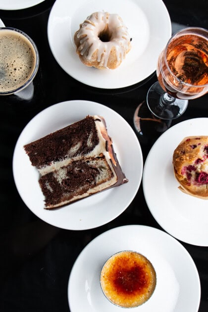 Flatlay photo of desserts from Pure Bliss Desserts, an item on the ultimate Bellingham bucket list