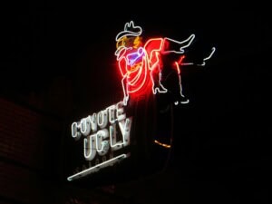 Memphis neon sign on street
