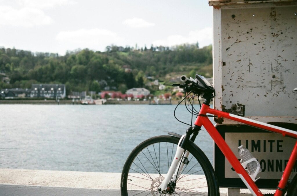 bike near a lake