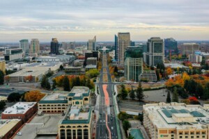 aerial view of sacramento