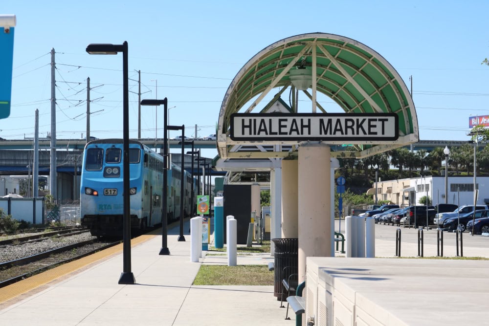 view of hialeah fl market train station