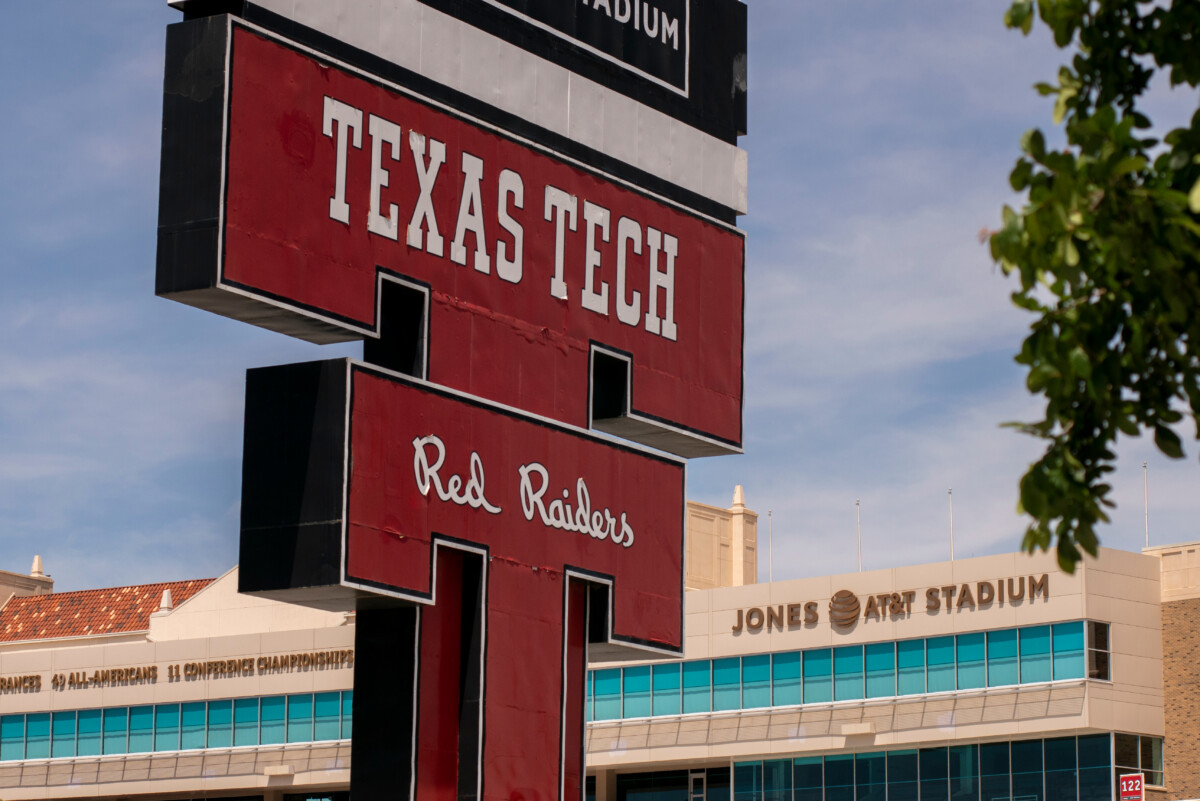 Lubbock, TX, university sign