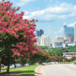 Raleigh, NC skyline during spriing