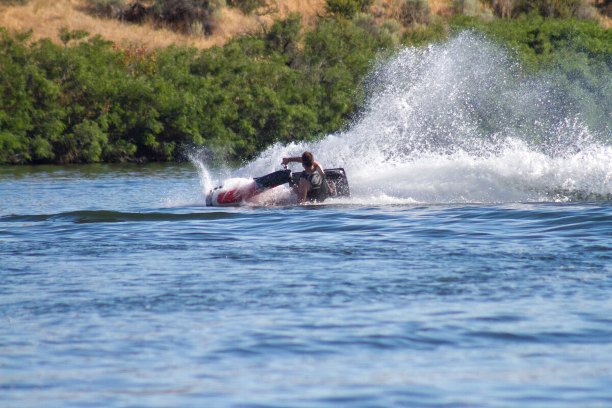 jet skiing summer on lake idaho