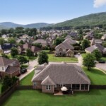 aerial view of well maintained residential neighborhood in alabama