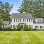 classic white colonial style new england home