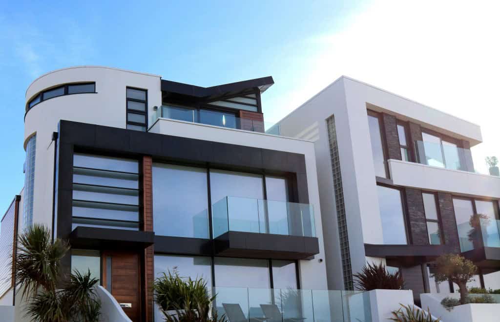 two modern homes