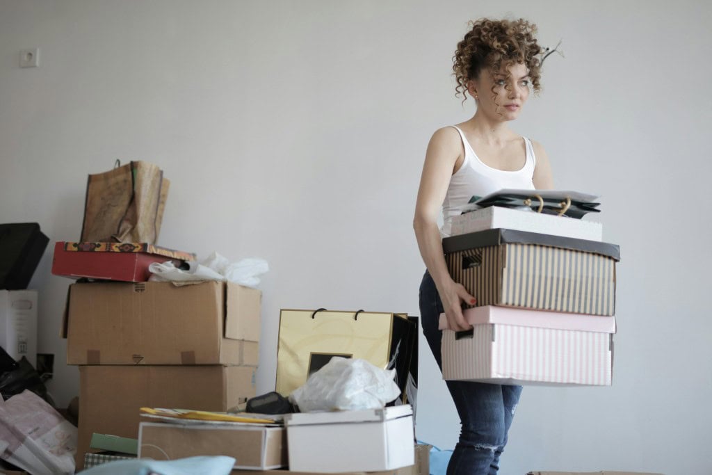 Lady moving
