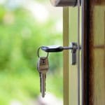 keys in a front door