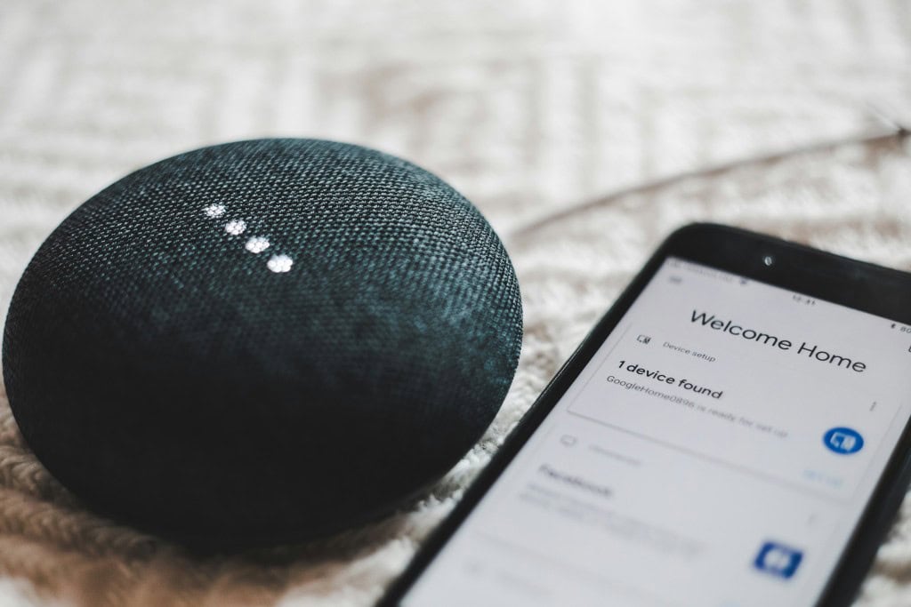 smart home speaker controlled by phone