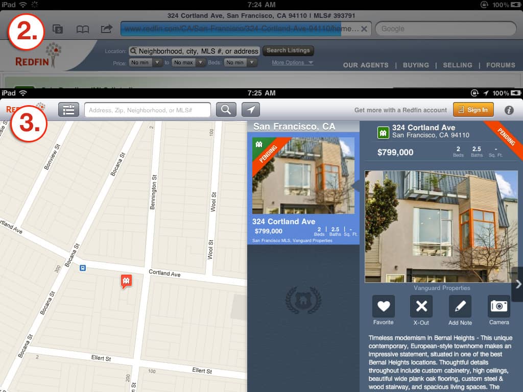 Real Estate Listing iPad View