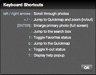 Keyboard Shortcut List