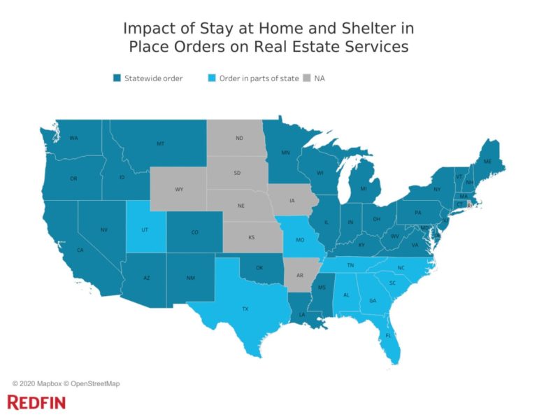 Impact of Stay at Home and Shelter in Place Orders on Real Estate Services